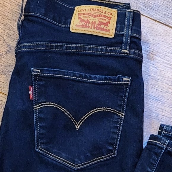 LEVI'S High Rise Straight Leg Jeans - Sz 27 - NEW NWOT - Picture 4 of 6